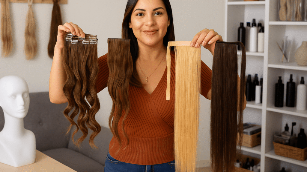 Tipos de extensiones de cabello